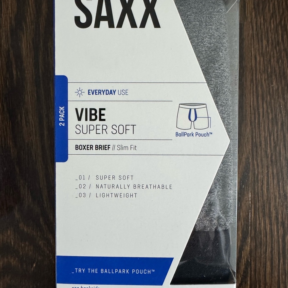 Saxx Gray Boxer Briefs Everyday Comfort